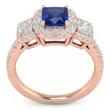 Natural Sapphire Ring 5ct - Rose Gold 14K