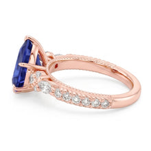 Natural Sapphire Ring 5ct - Rose Gold 14K