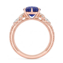 Natural Sapphire Ring 5ct - Rose Gold 14K