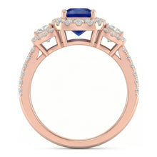 Natural Sapphire Ring 5ct - Rose Gold 14K
