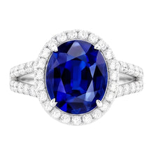 Natural Sapphire Ring 5ct - White Gold 14K