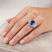 Natural Sapphire Ring 5ct - White Gold 14K