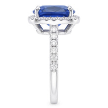 Natural Sapphire Ring 5ct - White Gold 14K