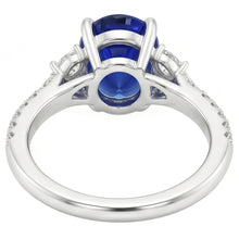 Natural Sapphire Ring 5ct - White Gold 14K