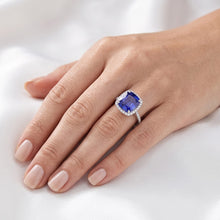 Natural Sapphire Ring 5ct - White Gold 14K