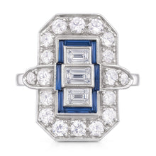 Natural Sapphire Ring 6.75ct - White Gold 14K
