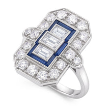 Natural Sapphire Ring 6.75ct - White Gold 14K