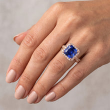 Natural Sapphire Ring 6ct - Rose Gold 14K