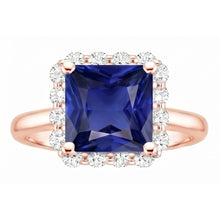 Natural Sapphire Ring 6ct - Rose Gold 14K