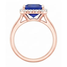 Natural Sapphire Ring 6ct - Rose Gold 14K