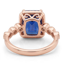 Natural Sapphire Ring 6ct - Rose Gold 14K