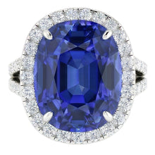 Natural Sapphire Ring 6ct - White Gold 14K