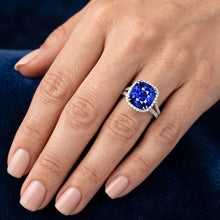 Natural Sapphire Ring 6ct - White Gold 14K
