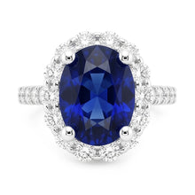 Natural Sapphire Ring 6ct - White Gold 14K