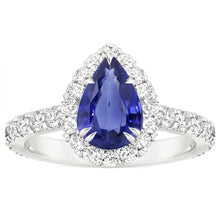 Natural Sapphire Ring 6ct - White Gold 14K