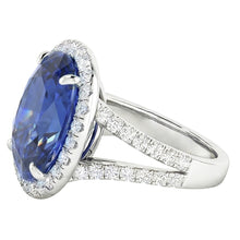 Natural Sapphire Ring 6ct - White Gold 14K
