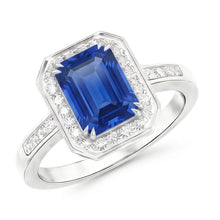 Natural Sapphire Ring 6ct - White Gold 14K