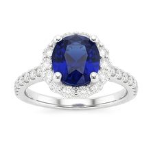 Natural Sapphire Ring 6ct - White Gold 14K