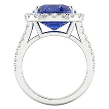 Natural Sapphire Ring 6ct - White Gold 14K