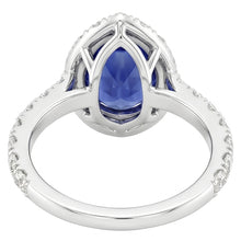 Natural Sapphire Ring 6ct - White Gold 14K