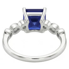 Natural Sapphire Ring 6ct - White Gold 14K