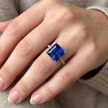 Natural Sapphire Ring 6ct - White Gold 14K