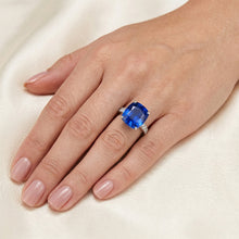 Natural Sapphire Ring 6ct - White Gold 14K