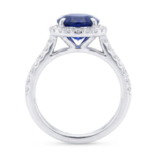 Natural Sapphire Ring 7.50ct - White Gold 14K