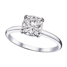 Natural Solitaire Diamond 2.01 Carat Cushion Diamond Ring