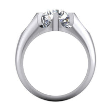 Natural Solitaire Diamond Men Ring Big White Gold