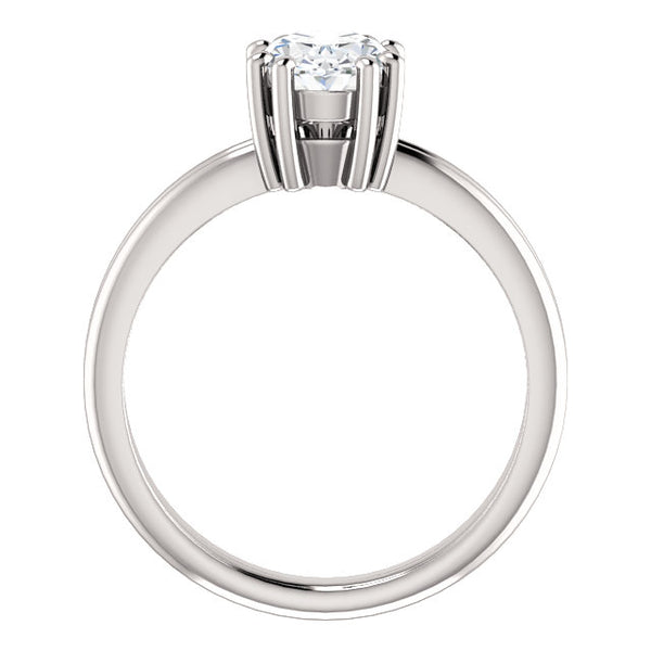 Natural Solitaire Ring Oval Cut 5 Carats Split Shank Prong Setting Jewelry New