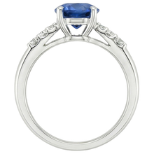 Natural Solitaire Round Blue Sapphire With Accents Jewellery 2.50 Carats