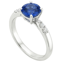 Natural Solitaire Round Blue Sapphire With Accents Jewellery 2.50 Carats