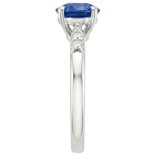 Natural Solitaire Round Blue Sapphire With Accents Jewellery 2.50 Carats