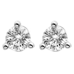 Solitaire Stud Earrings 2.5 Carats Women White Gold Jewellery Natural Earth Mined Diamond