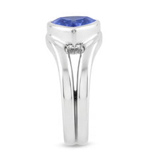 Natural Solitaire Wedding Ring Set Trillion Sapphire 1.50 Carats Bezel Set