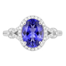 Natural Tanzanite Ring 3.60ct - White Gold 14K