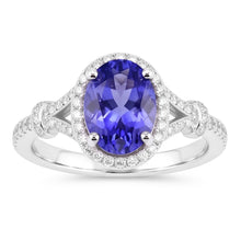 Natural Tanzanite Ring 3.60ct - White Gold 14K
