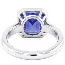 Natural Women's Gold Solitaire Ring Radiant Cut Sapphire Bezel Set 2.50 Carats