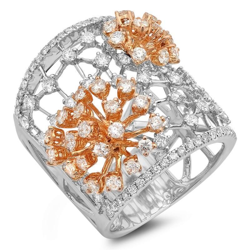 Natural Women's Custom Jewelry Gold 18K Diamond Ring