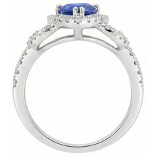 Natural Earth Mined Diamond Halo Trillion Srilanka Sapphire Ring 3 Carats Accented Jewellery