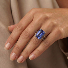 Natural Earth Mined Diamond Ring Big Sapphire Gemstone Jewellery 7.50 Carats Split Shank