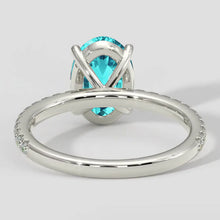 Natural Paraiba Tourmaline Ring Oval Cut