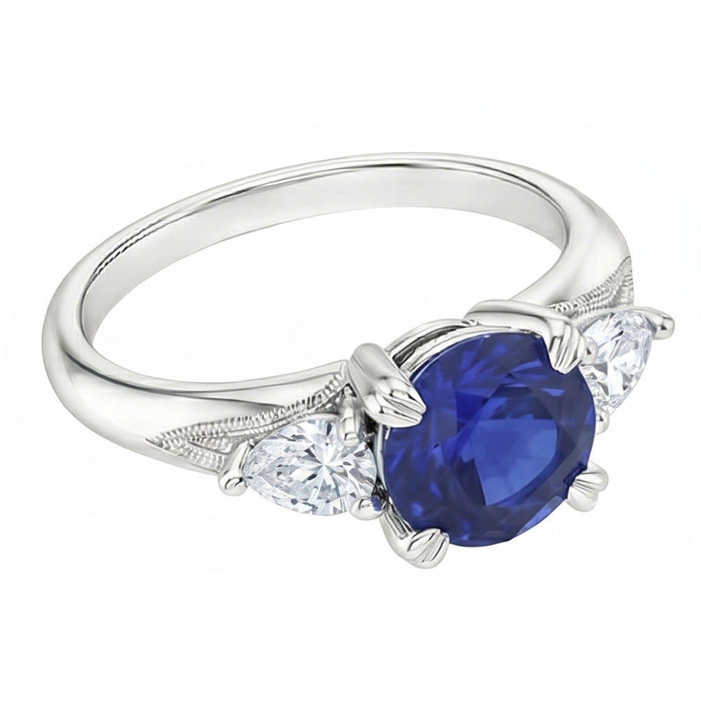 Natural Sapphire Ring 1.50ct - White Gold 14K