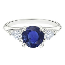 Natural Sapphire Ring 1.50ct - White Gold 14K