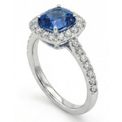 Natural Sapphire Ring 1.75ct - White Gold 14K