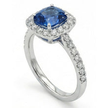 Natural Sapphire Ring 1.75ct - White Gold 14K