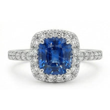 Natural Sapphire Ring 1.75ct - White Gold 14K