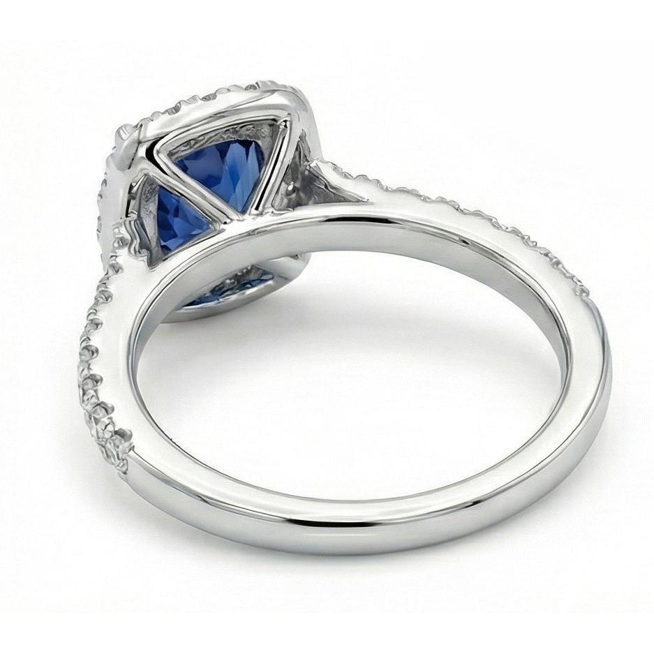 Natural Sapphire Ring 1.75ct - White Gold 14K
