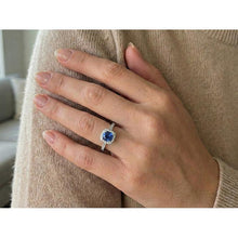 Natural Sapphire Ring 1.75ct - White Gold 14K